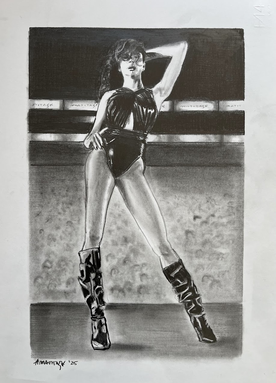Matitask — Alef, grafite su carta, 30×40 cm, 2025